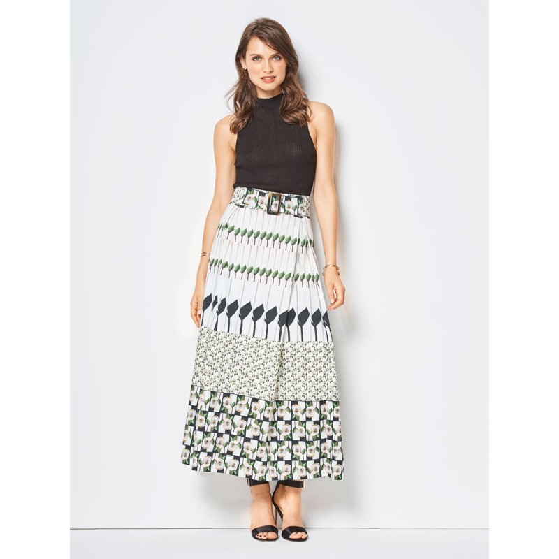 Pattern Long skirt with...