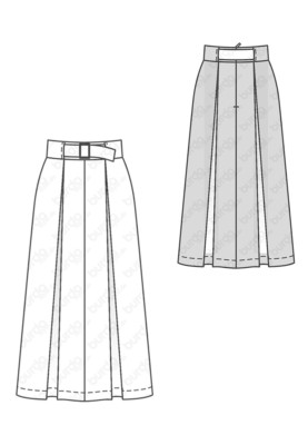 Pattern Long skirt with pleats (Burda 1/2018, pattern number 6430 A)