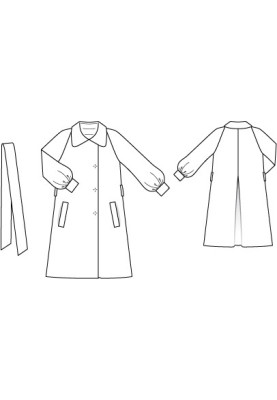 Pattern A-silhouette coat with wide raglan sleeves (Burda 4/2010, pattern number 124)