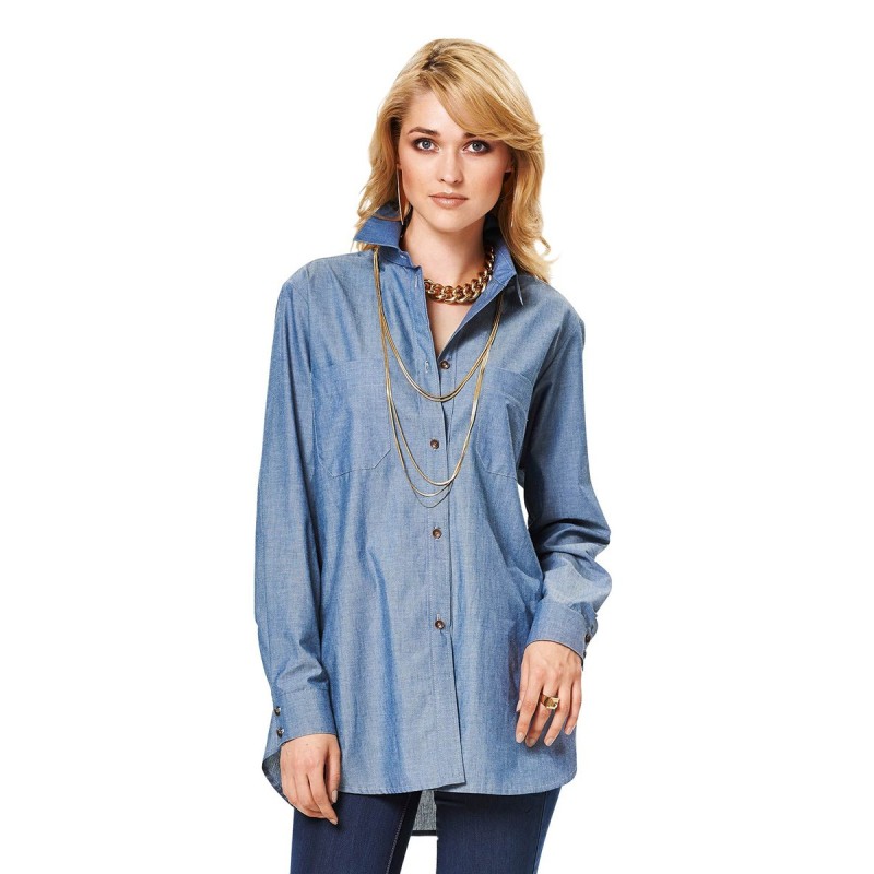 Pattern Denim shirt in...