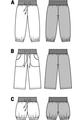 Pattern Pants on a knitted belt (Burda 1/2014, pattern number 9441 B)