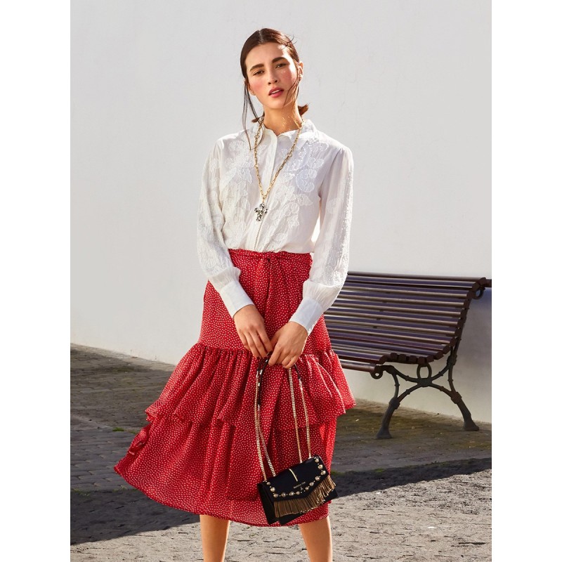 Pattern Skirt with maxi...