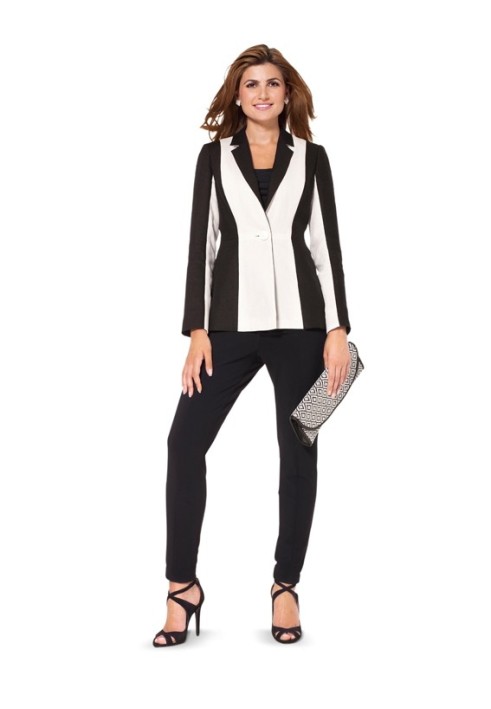 Pattern Jacket of a fitted silhouette combined (Burda 1/2014, pattern number 6953 B)