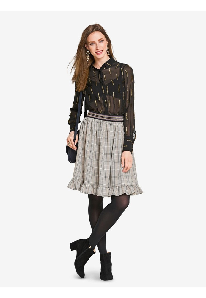 Pattern Mini skirt on a wide elastic belt (Burda 2/2018, pattern number 6357 B)