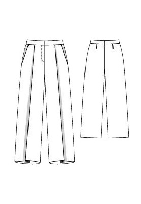 Pattern Wide trousers (Burda 8/2015, pattern number 125 V)