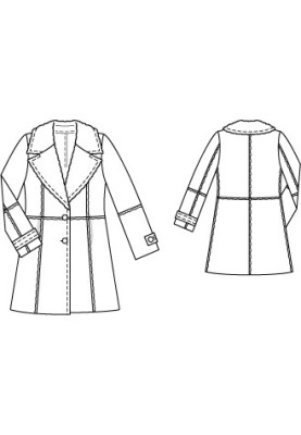 Pattern Sheepskin coat with wide lapels (Burda 1/2010, pattern number 101)