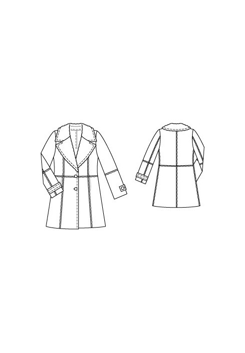 Pattern Sheepskin coat with wide lapels (Burda 1/2010, pattern number 101)