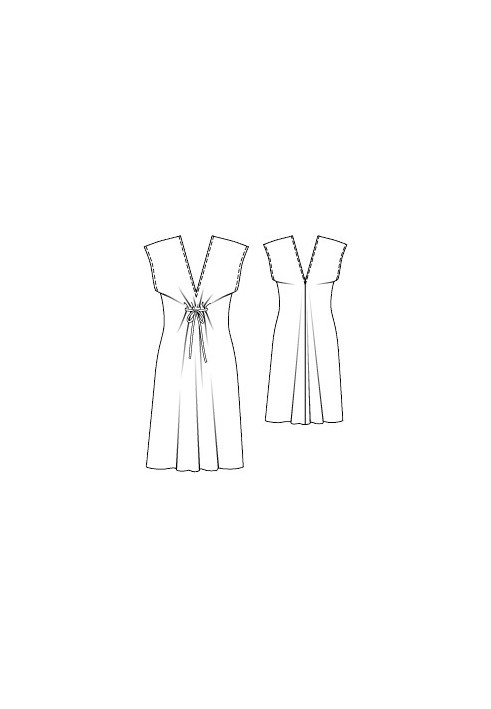 Pattern Dress with an elongated shoulder line (Burda 6/2015, pattern number 120 V)