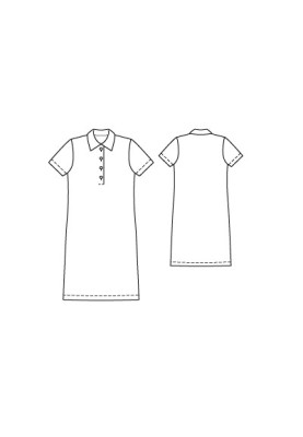 Pattern Dress with elongated polo fastening (Burda 4/2010, pattern number 113 C)