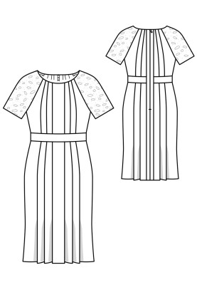 Pattern Dress with relief seams for the bride (Burda 3/2018, pattern number 101 A)