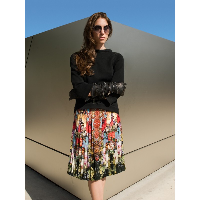 Pattern Skirt with pleated...