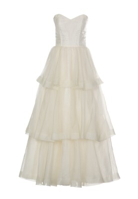 Pattern Long wedding dress with tiered skirt (Burda 3/2011, pattern number 101 B)