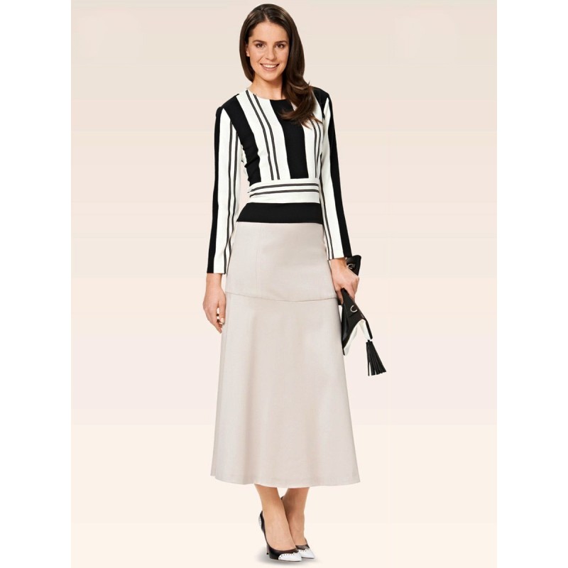 Pattern Midi skirt with a...