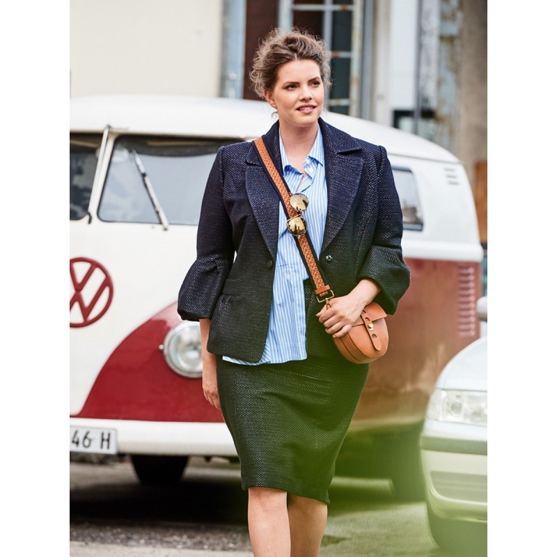 Pattern Jacket with lush...