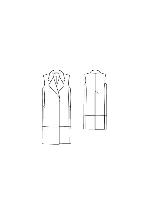 Pattern Long vest made of nappa leather (Burda 8/2011, pattern number 133)