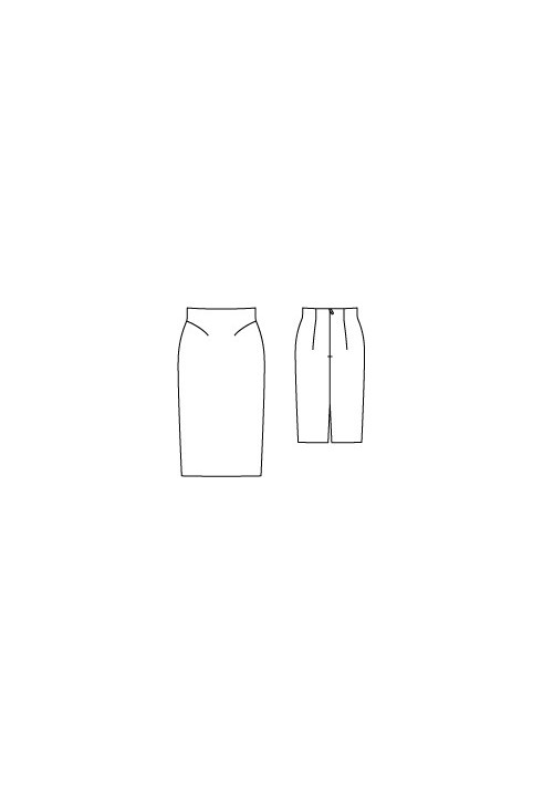 Pattern Pencil skirt with horizontal pleats (Burda 7/2012, pattern number 120)