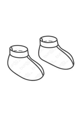 Pattern Textile booties for babies (Burda 2/2019, pattern number 9315 E)