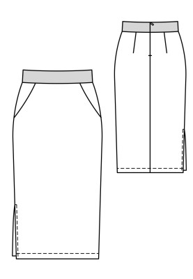 Выкройка Юбка меди трикотажная (Burda 3/2019, № выкройки 126)