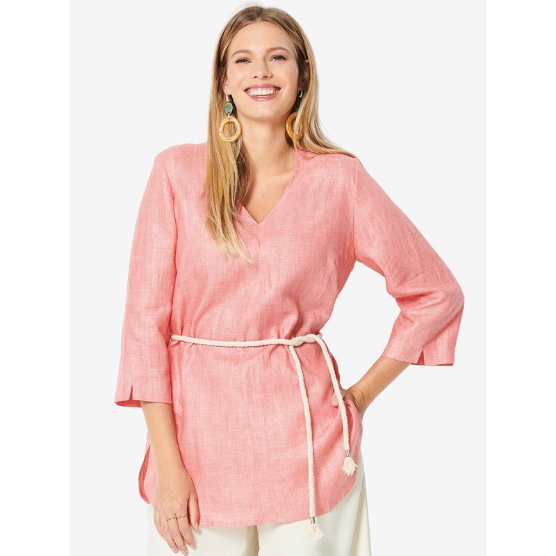 Pattern Shirt-cut blouse...