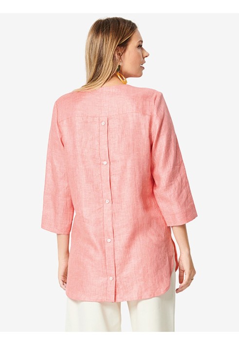 Pattern Shirt-cut blouse with back fastening (Burda 1/2020, pattern no. 6245 A)