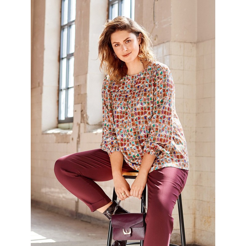 Pattern A-line blouse with...
