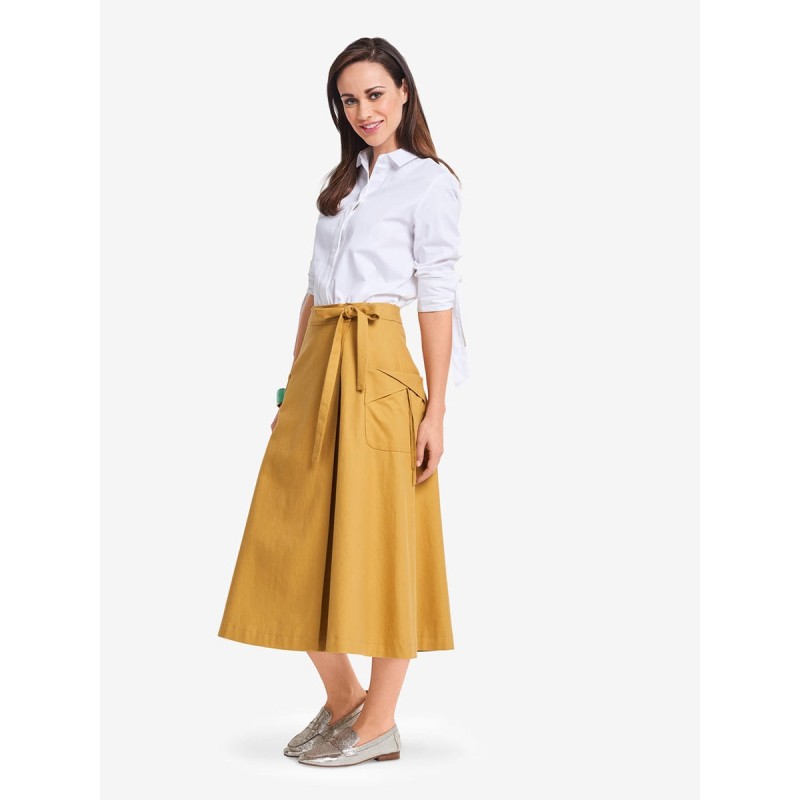 Pattern Midi skirt with a...