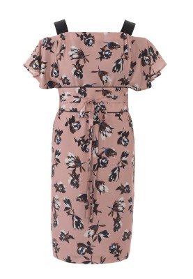 Pattern Dress in a fitted cut with an obi belt (Burda 4/2018, pattern number 121)