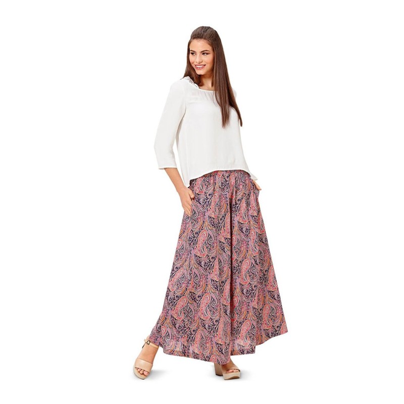 Pattern A-line maxi skirt...