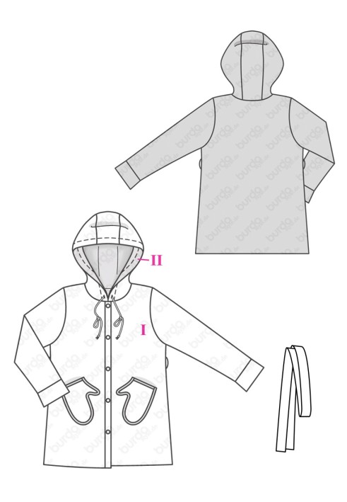 Pattern Coat with a hood (Burda 2/2018, pattern number 9334 A)