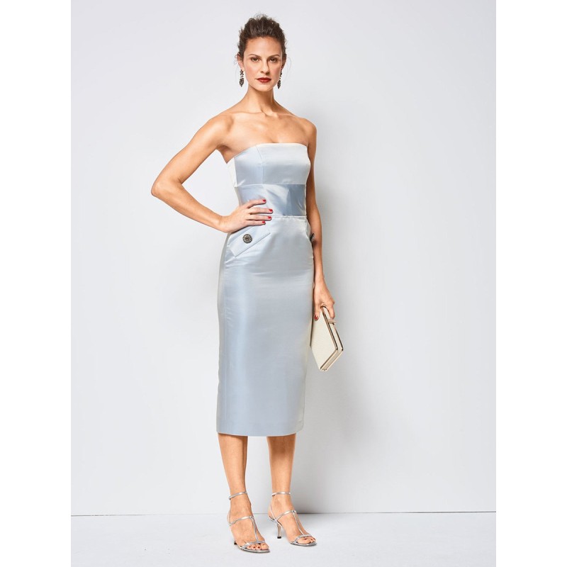 Pattern Bustier dress with...