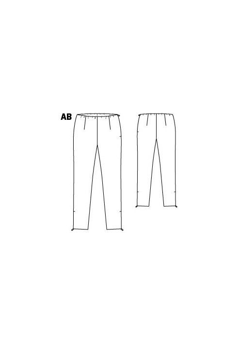 Pattern Pants of a narrow cut made of elastic fabric (Burda 8/2012, pattern number 148 B)