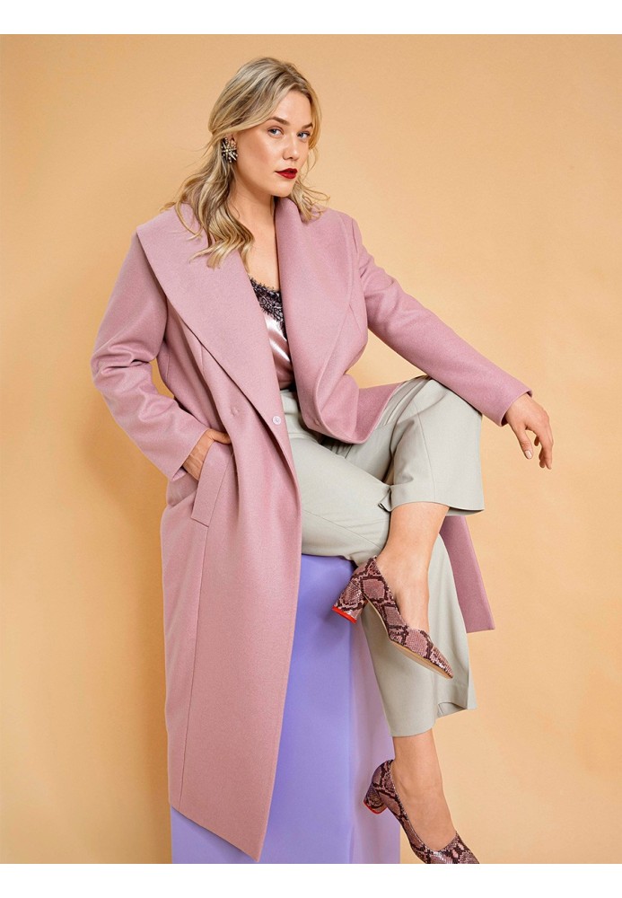 Pattern Maxi coat with shawl collar (Burda. Fashion Plus 2/2019, pattern number 414)