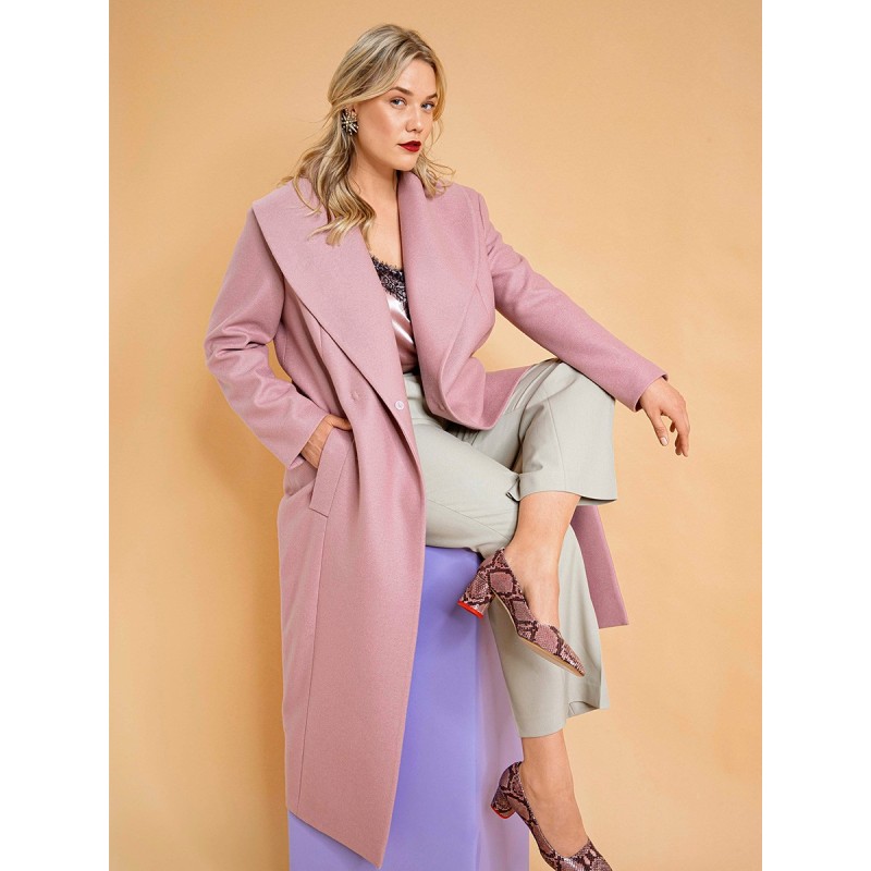 Pattern Maxi coat with...