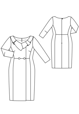 Pattern Dress-coat of a narrow cut for the bride (Burda 3/2018, pattern number 120)