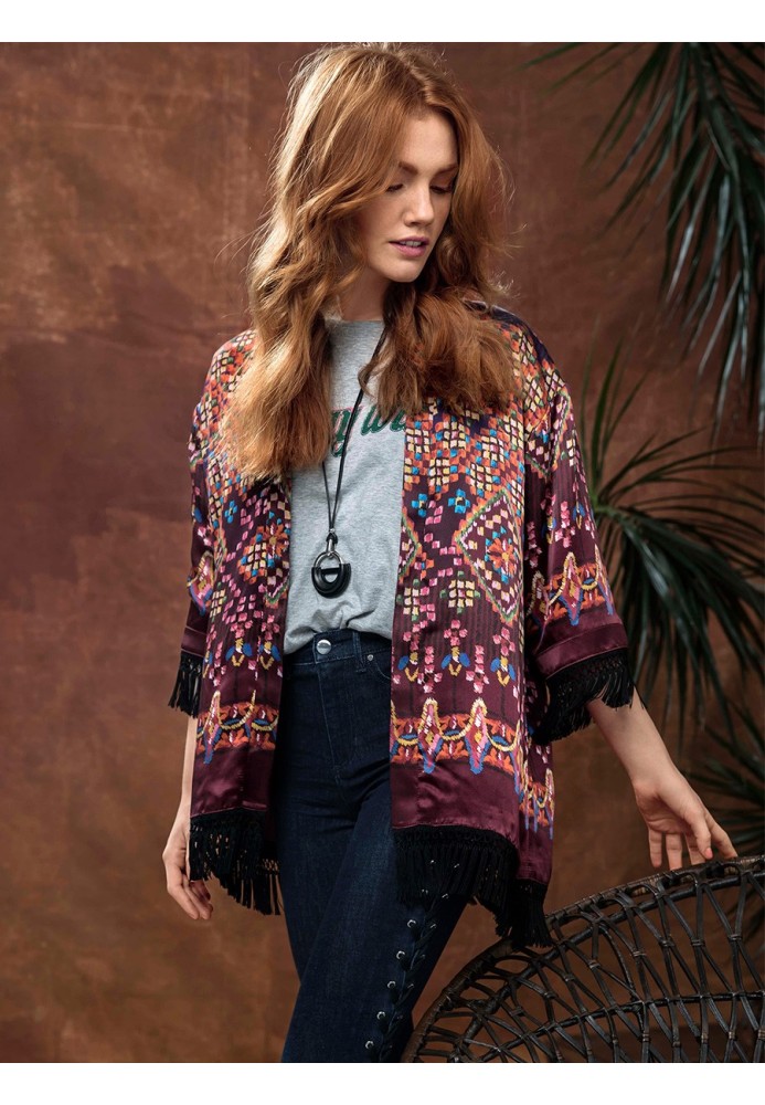 Pattern Straight cut jacket with fringe (Burda 5/2018, pattern number 119)