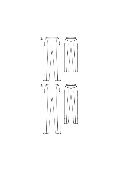 Pattern Knitted trousers with arrow pleats (Burda 1/2011, pattern number 115 B)