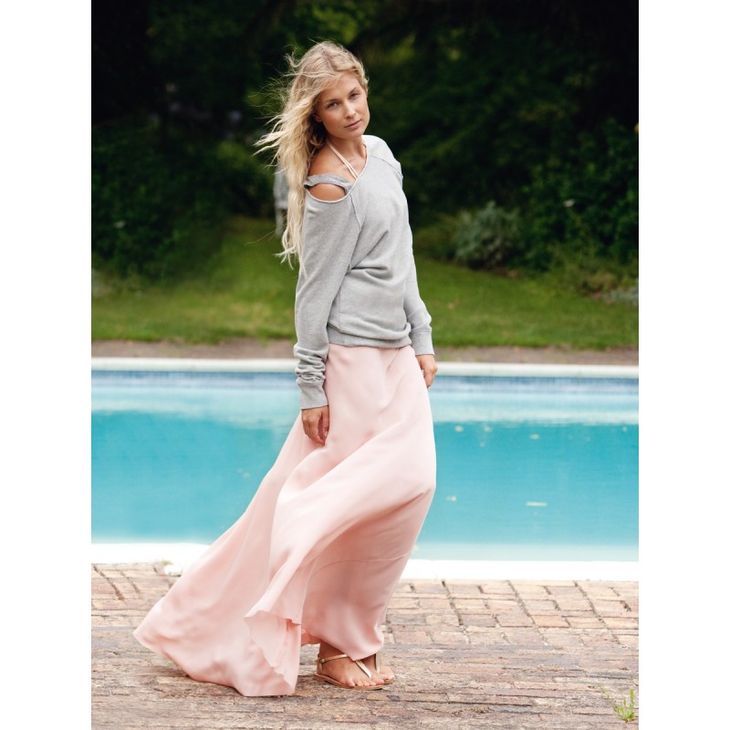 Pattern Silk crepe maxi...