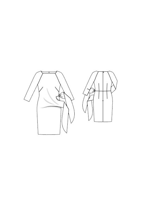 Pattern Dress with raglan sleeves (Burda 3/2016, pattern number 108 V)