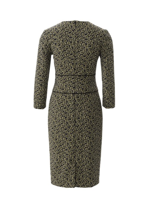 Pattern V-neck sheath dress (Burda 2/2018, pattern number 6383 B)