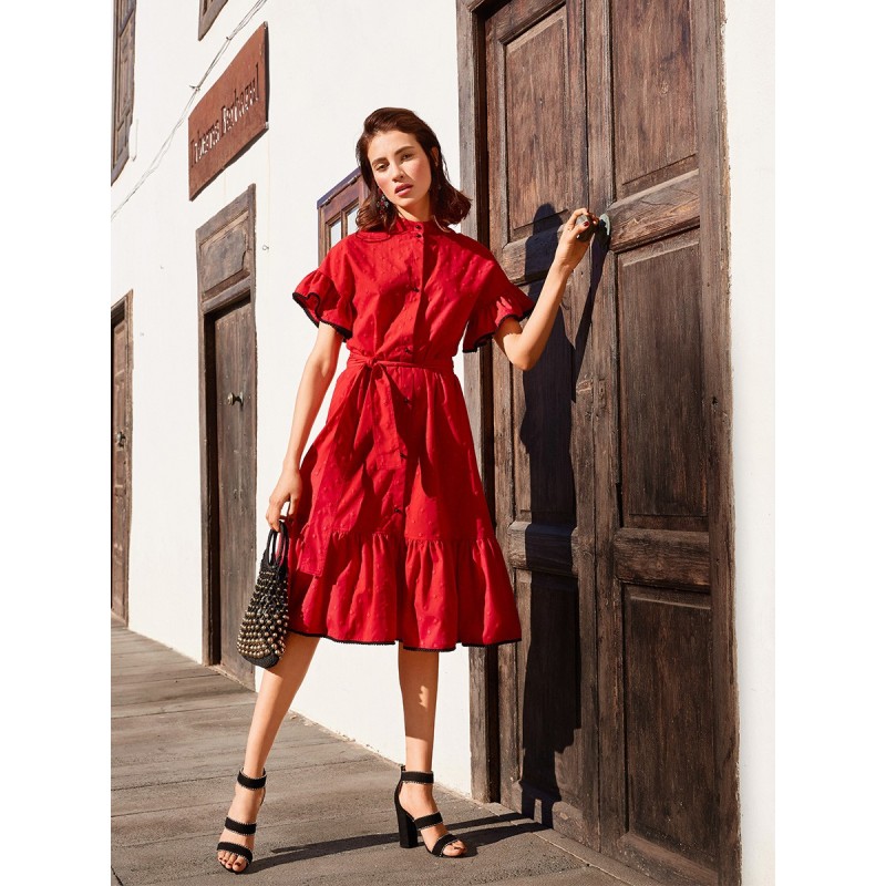 Pattern Dress with lush...