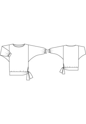 Pattern Pullover with a belt-tie on the lower edge (Burda 3/2010, pattern number 128)