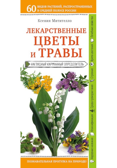 Лікарські квіти та трави. Наочний кишеньковий визначник