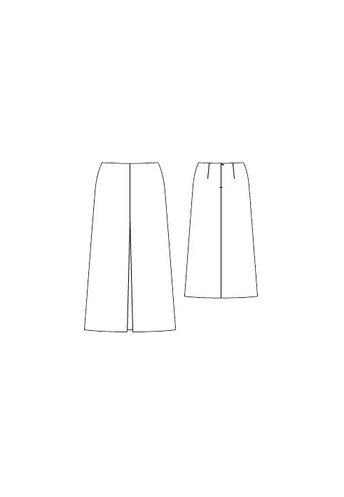 Pattern Maxi skirt with opposite pleat (Burda 3/2016, pattern number 134 V)