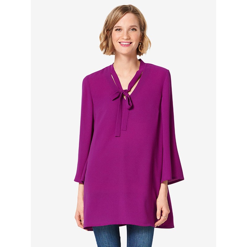 Pattern A-line blouse with...