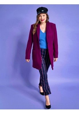 Pattern Coat with patch pockets and a sewn-in belt (Burda. Fashion Plus 2/2019, pattern number 412)