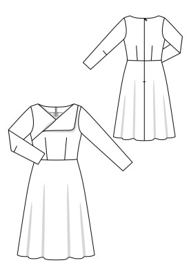 Pattern The dress can be cut off with an original bodice (Burda 1/2020, pattern number 118)