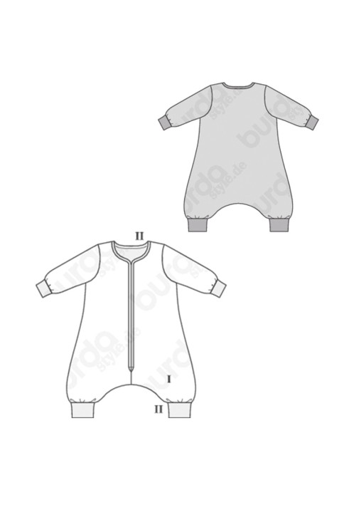 Pattern Knitted overalls with a lowered step seam (Burda 1/2020, pattern number 9298 A)