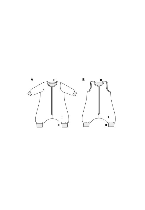 Pattern Knitted overalls with a lowered step seam (Burda 1/2020, pattern number 9298 A)