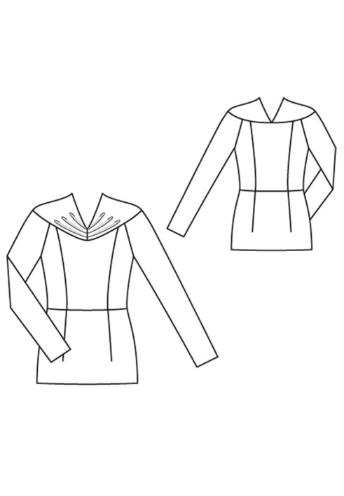 Pattern Pullover of a fitted silhouette (Burda 11/2015, pattern number 104 A)