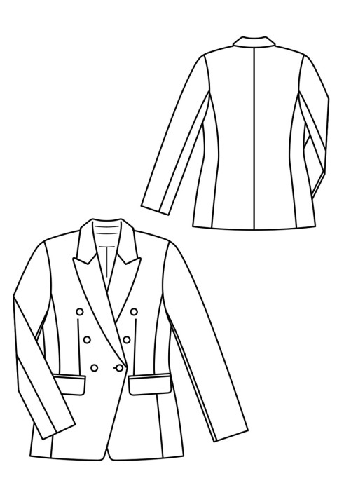 Pattern Classic cut blazer jacket (Burda 2/2020, pattern number 102 A)